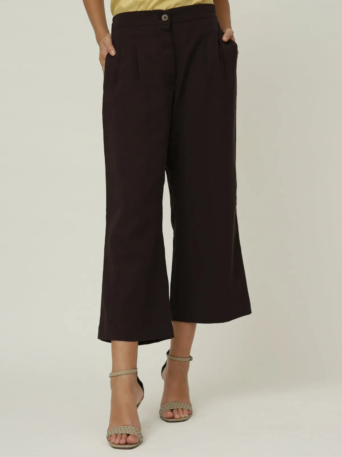 Solid Kimono Top with Wide Leg Pants Co-ord Set
