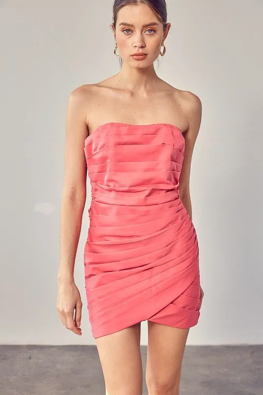 Strapless Wrap Dress