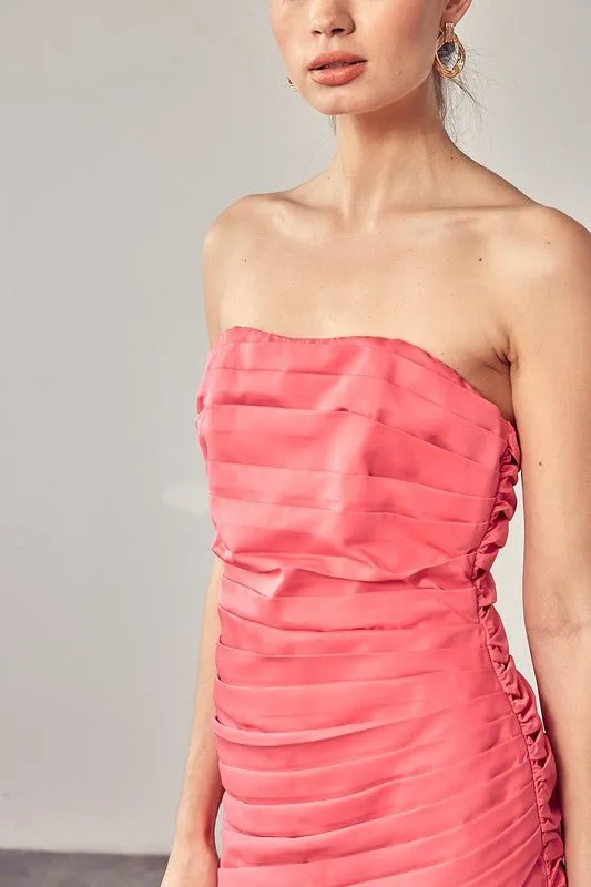 Strapless Wrap Dress