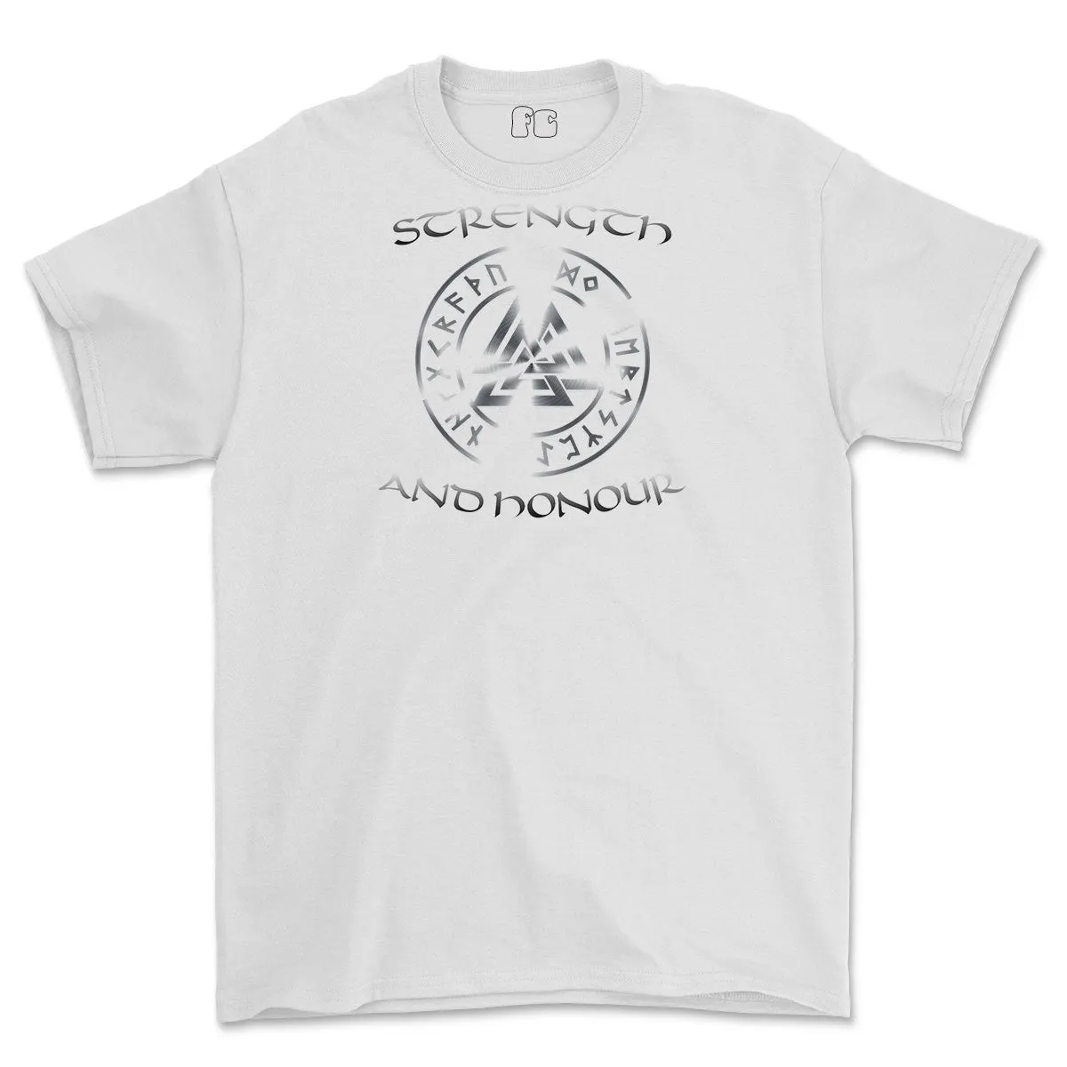 Strength and Honour Valknut Printed T-Shirt
