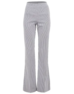 Stripe Seersucker Flare Pant