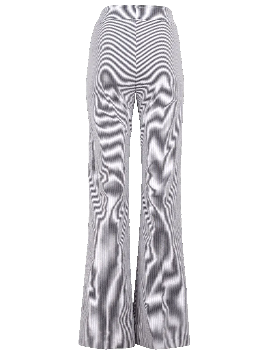 Stripe Seersucker Flare Pant
