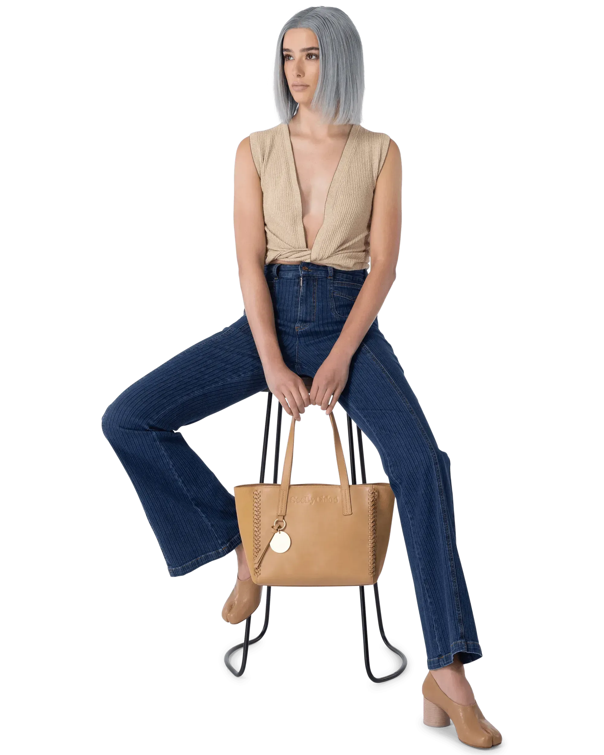 Striped Flared Jeans