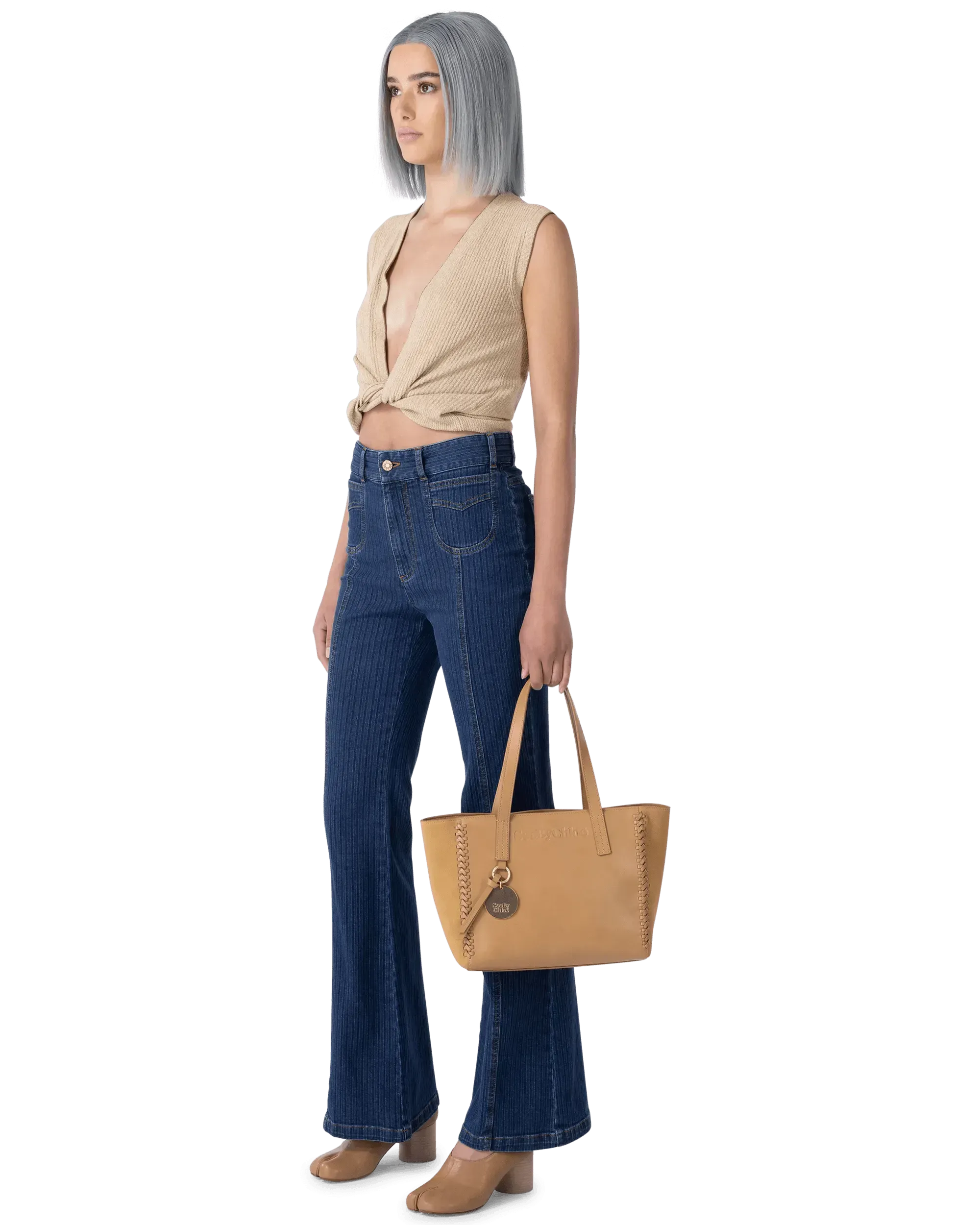 Striped Flared Jeans