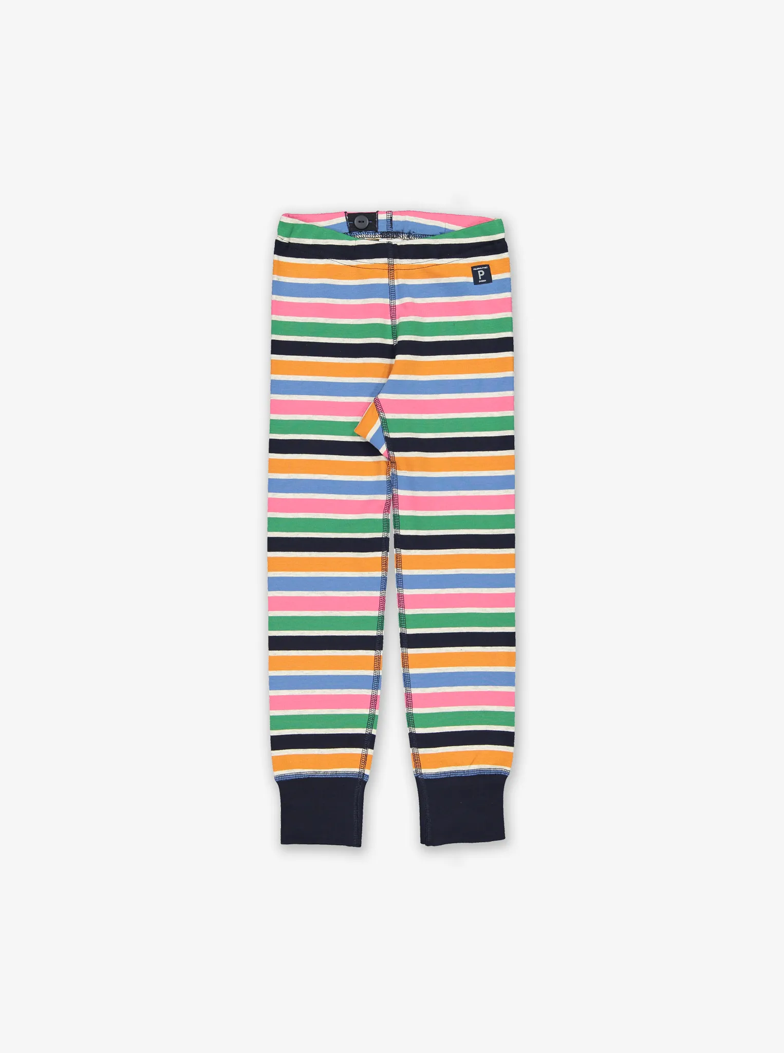 Striped Kids Cuffed Leggings