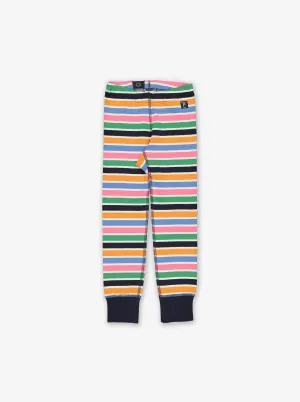 Striped Kids Cuffed Leggings