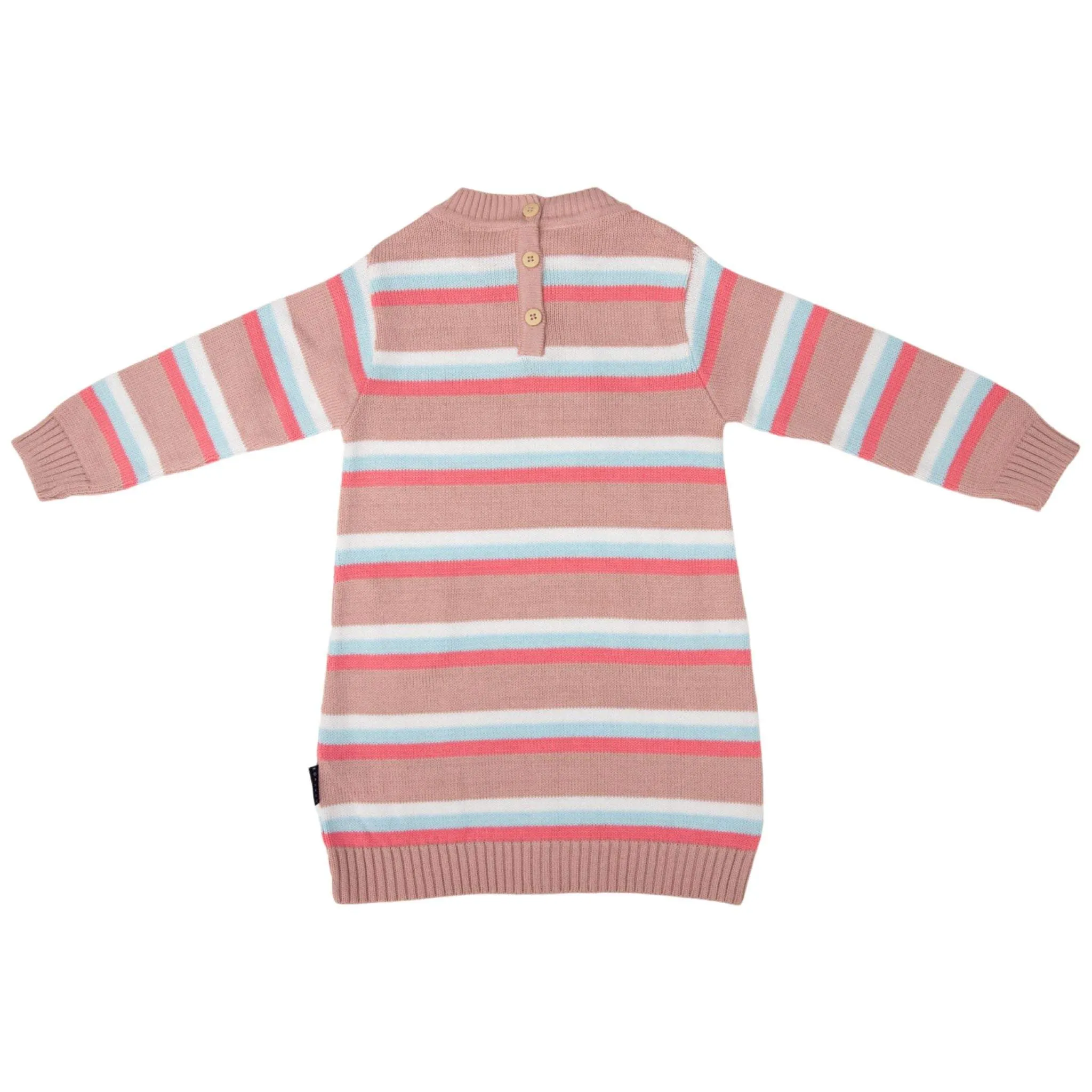 Striped Knit Dress Dusty Pink