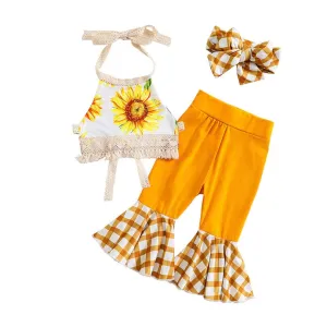Sunflower Flared Pants Toddler Set
