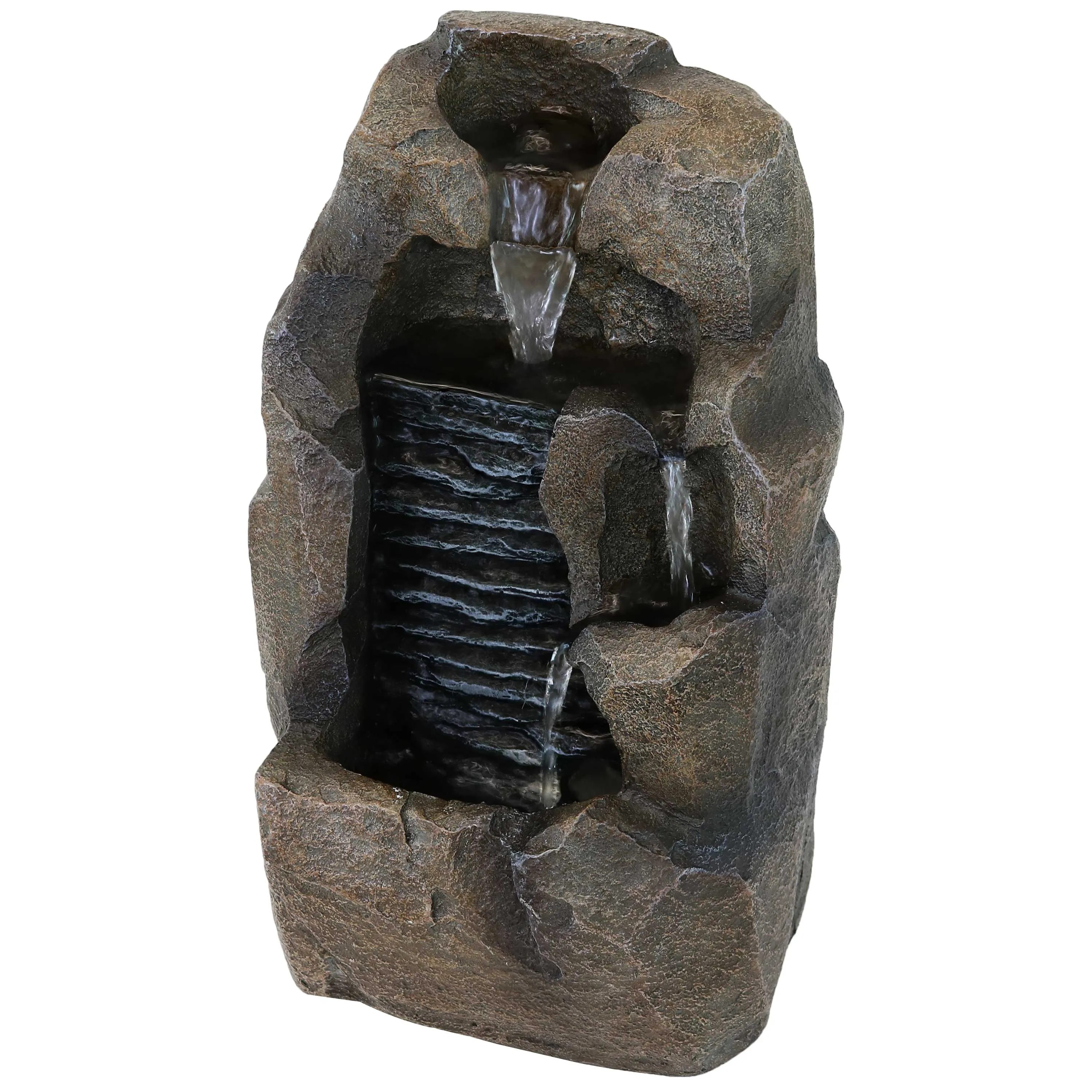 Sunnydaze Stony Rock Waterfall Indoor Tabletop Fountain - 11"