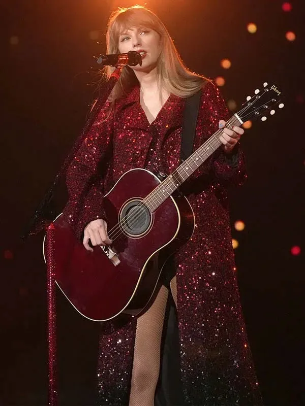 Taylor Swift The Eras Tour 2023 Red Sequin Coat