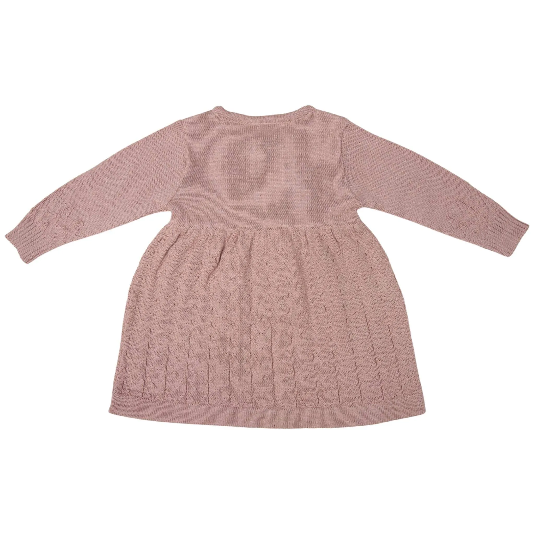 Textured Knit Dress Dusty Pink