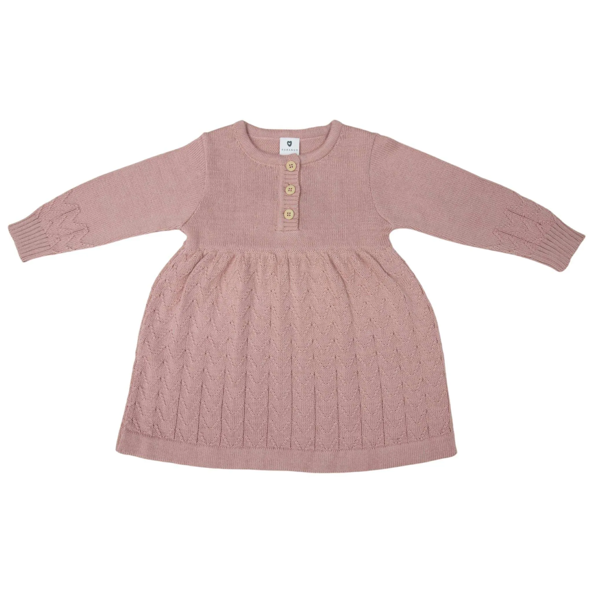Textured Knit Dress Dusty Pink