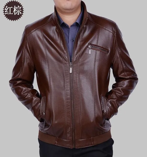 The New Spring 2017 Sheep Skin Man Leather Coat High-grade Leather Bomber Jackets