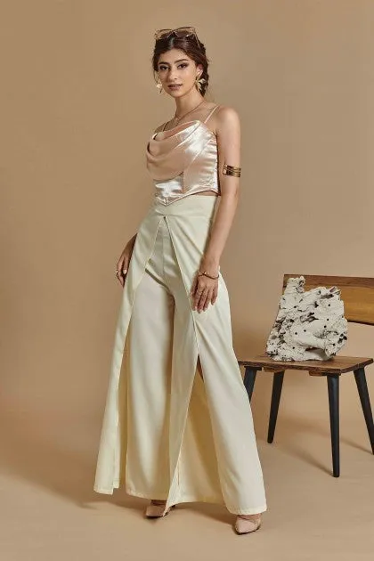 Vetri Flared Pants in Beige
