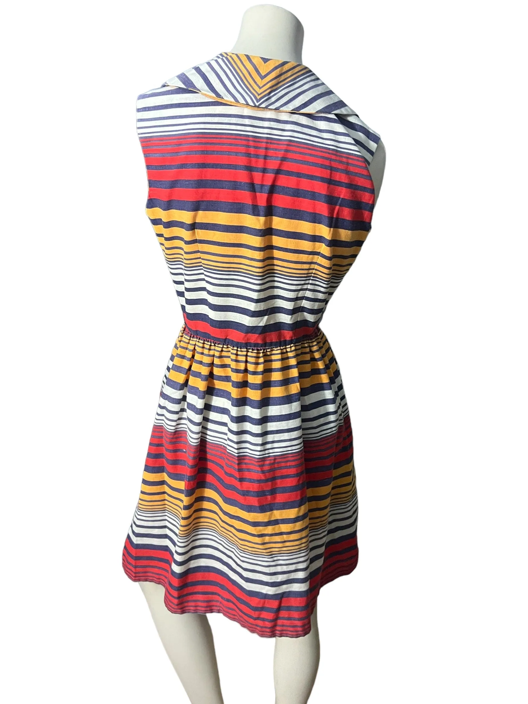 Vintage 60's striped wrap dress M Jeune Leique by Cherberg