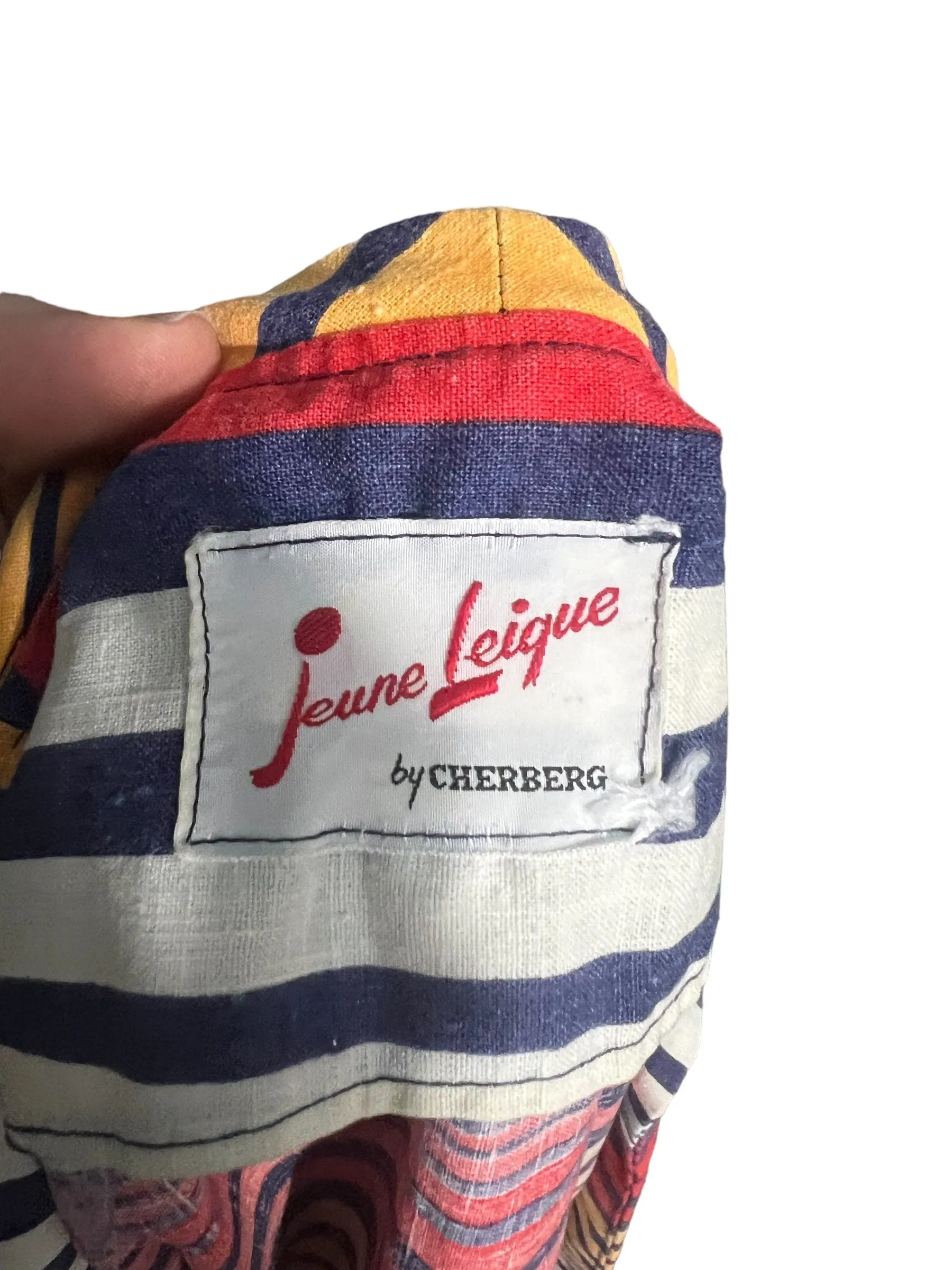 Vintage 60's striped wrap dress M Jeune Leique by Cherberg