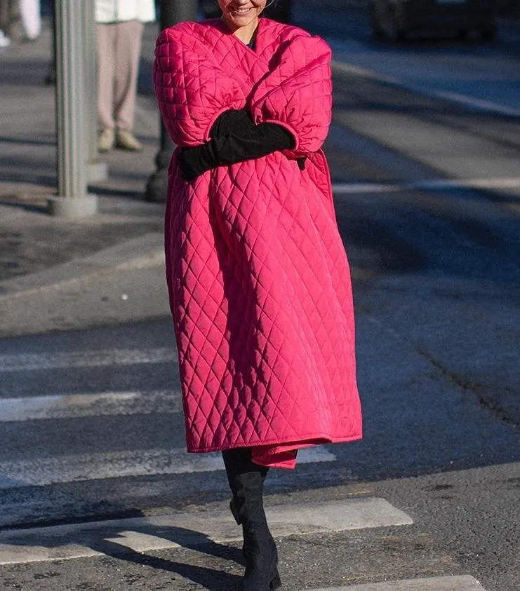 Waffle Loose Long Cotton Coat