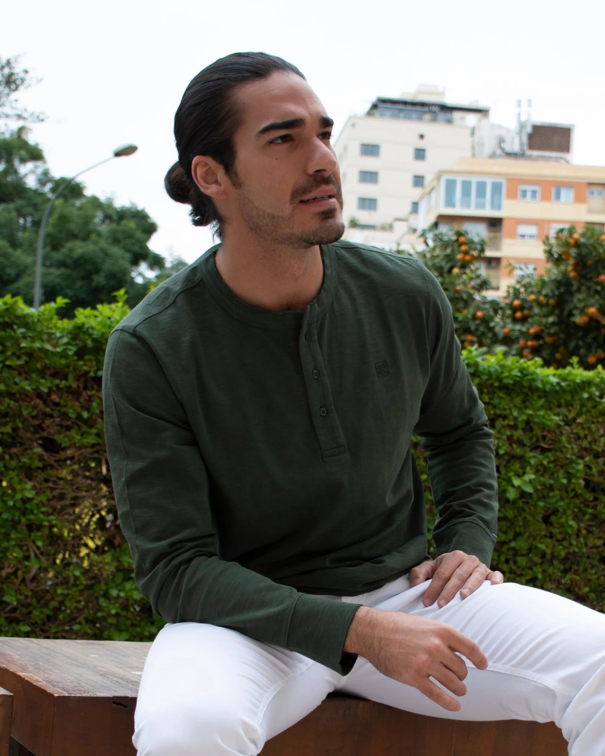 Wayne | Long Sleeve Henley Shirt