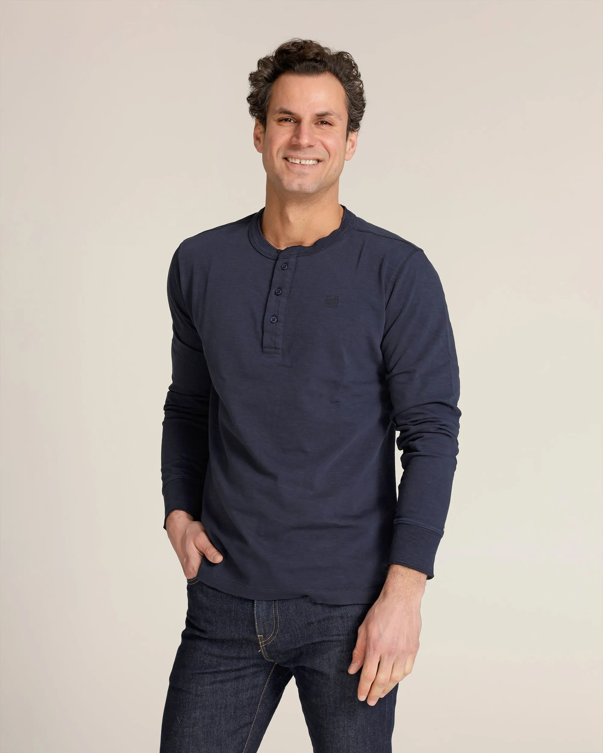 Wayne | Long Sleeve Henley Shirt