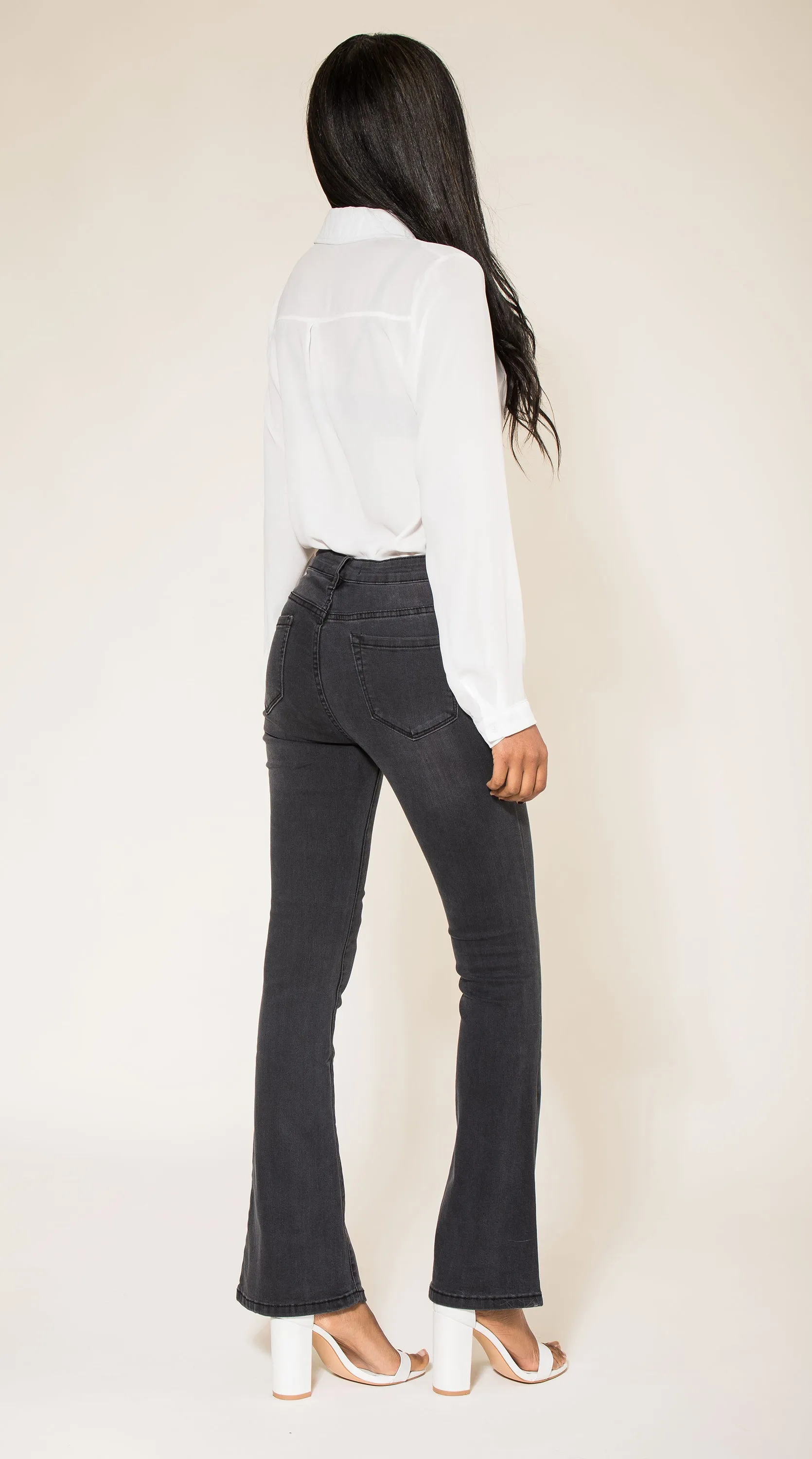 Wholesale Grey Flared Trousers
