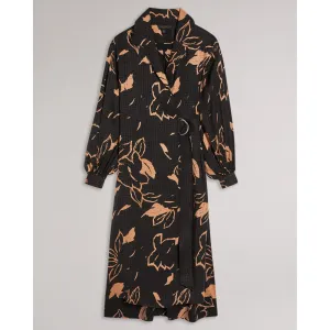 Women Wmd-Diaanna-Integral Wrap Dress With Belt Detail - Camel