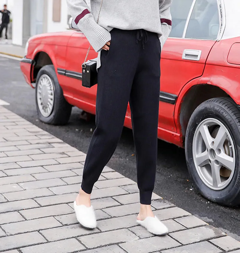 Women's Autumn/Winter Casual Warm Mid Waist Pants
