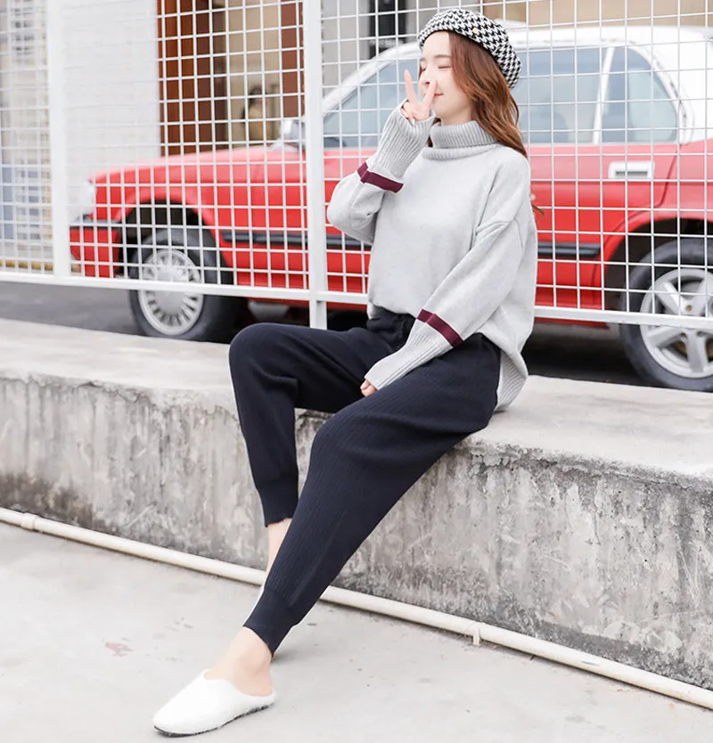 Women's Autumn/Winter Casual Warm Mid Waist Pants