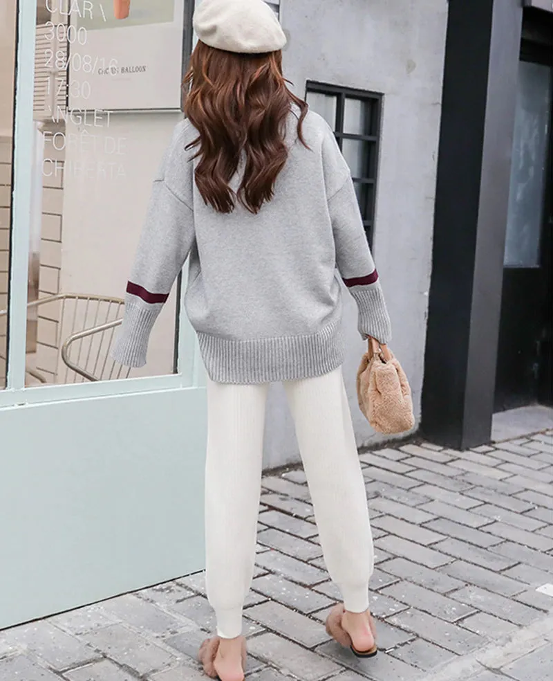 Women's Autumn/Winter Casual Warm Mid Waist Pants