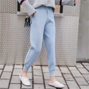Women's Autumn/Winter Casual Warm Mid Waist Pants