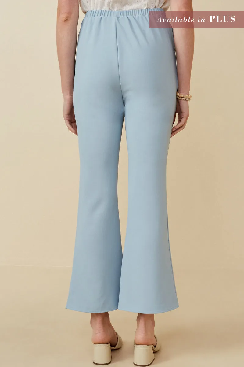Womens Elastic Waist Flared Bottom Pants