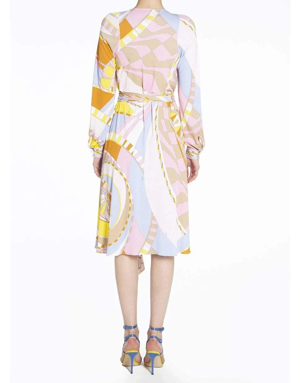 Wrap Print Dress